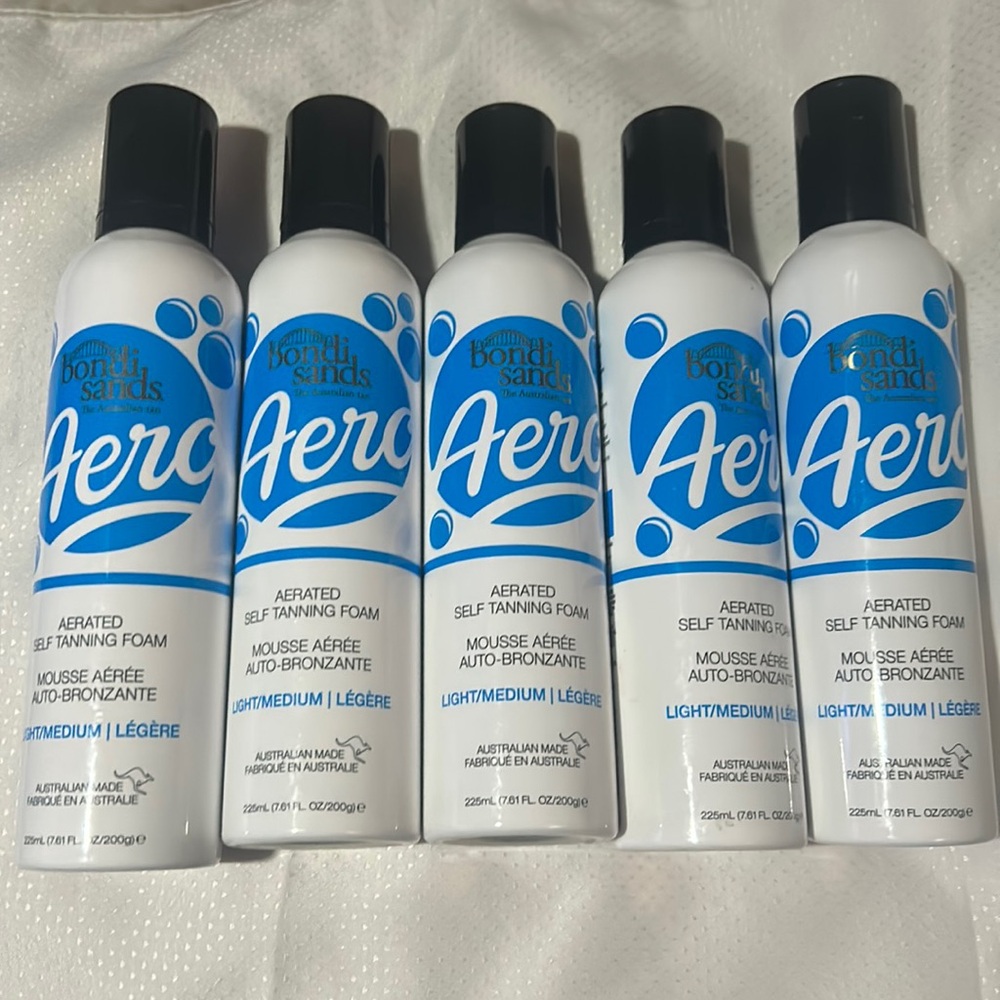 5x Bondi Sands 225ml Aero Self Tanning Foam Light/Medium Coconut Scent Tan